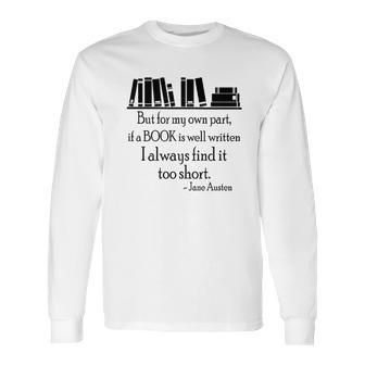 Jane Austen Book Long Sleeve T-Shirt | Favorety CA