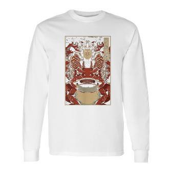 Japanese Artwork Samurai Riding Wild Toad Nippon Kanji Long Sleeve T-Shirt | Favorety