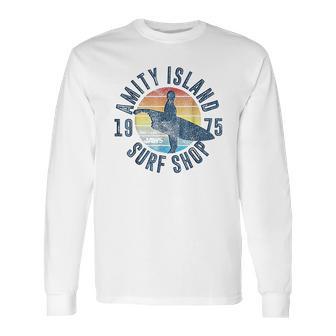 Jaws Amity Island Surf Board Graphic Long Sleeve T-Shirt | Favorety AU