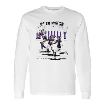 Justin Jefferson Griddy Dance Long Sleeve T-Shirt | Favorety CA