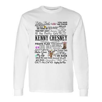 Kenny Chesney Lyrics Tshirt Raglan Music Lyrics Long Sleeve T-Shirt | Favorety CA