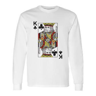 King Of Clubs Blackjack Cards Poker 21 K Long Sleeve T-Shirt | Favorety