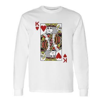 King Of Hearts Blackjack Cards Poker Long Sleeve T-Shirt | Favorety