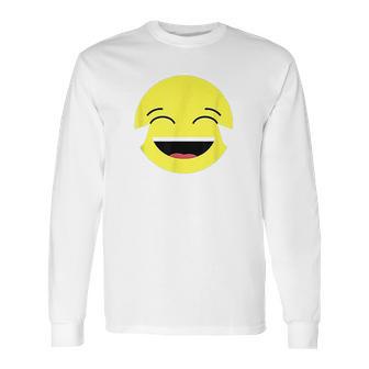 Laughing Tears Emojis Cute Happy Laugh Face Gift Long Sleeve T-Shirt | Favorety