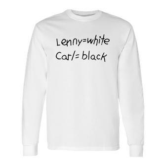 Lenny White Carl Black Long Sleeve T-Shirt | Favorety UK