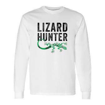 Lizard Hunter Funny Gecko Reptile Lover Kids Gift Long Sleeve T-Shirt | Favorety UK