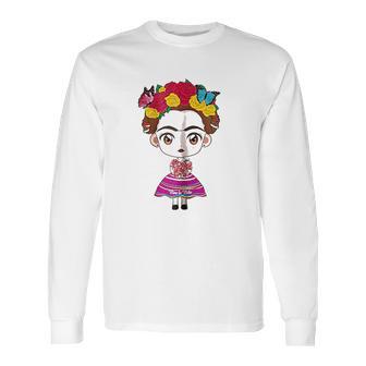 I Love Mexico Viva Mexico Mexican Frida Long Sleeve T-Shirt | Favorety UK