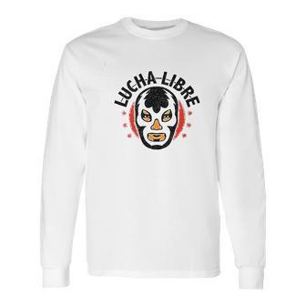 Lucha Libre Retro Mexican Wrestler Wrestling Red M Long Sleeve T-Shirt | Favorety AU