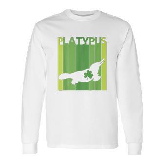 Lucky Platypus St Patricks Day Irish Gift Long Sleeve T-Shirt | Favorety DE