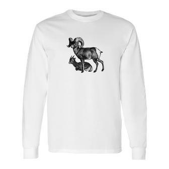 Majestic Bighorn Sheep Print Long Sleeve T-Shirt | Favorety UK