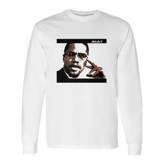 Malcolm Civil Rights America X Long Sleeve T-Shirt | Favorety