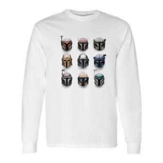 The Mandalorian Battle Worn Helmets Long Sleeve T-Shirt | Favorety AU