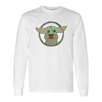 The Mandalorian Child Baby Yoda Chibi Soup Long Sleeve T-Shirt | Favorety DE