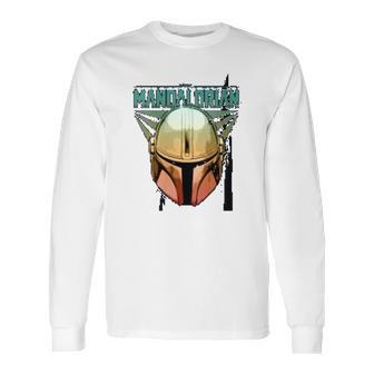 The Mandalorian Gradient Beskar Helmet Long Sleeve T-Shirt | Favorety