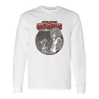 The Mandalorian Mando And The Child Retro Long Sleeve T-Shirt | Favorety CA