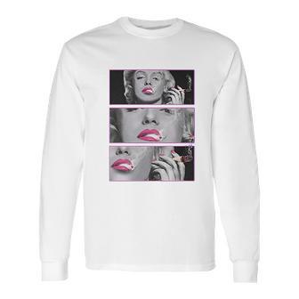 Marilyn With Blunt Mens Long Sleeve T-Shirt | Favorety