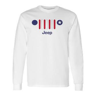 Mens Jeep America 7-Slot Grille Long Sleeve T-Shirt | Favorety