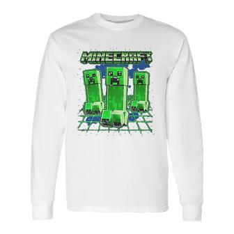 Minecraft Glowing Creepers Long Sleeve T-Shirt | Favorety CA