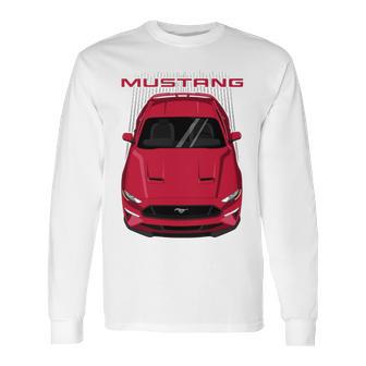 Mustang Gt 2018 To 2019 Ruby Red Long Sleeve T-Shirt | Favorety DE