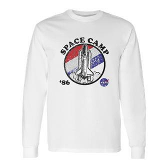 Nasa Space Camp Red White And Blue 86 Badge Long Sleeve T-Shirt | Favorety DE