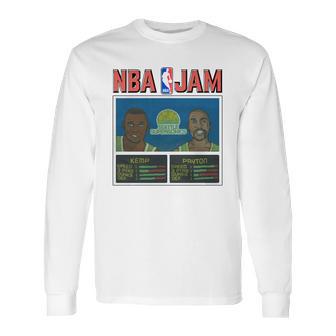 Nba-Jam-Seattle-Supersonics---Pine-L Long Sleeve T-Shirt | Favorety UK