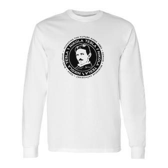 Nikola Tesla By Brigid Ashwood Scientist Fun Long Sleeve T-Shirt | Favorety UK