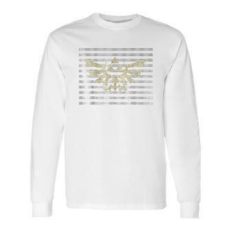 Nintendo Zelda Hylian Triforce Dot Pattern Graphic Long Sleeve T-Shirt | Favorety CA