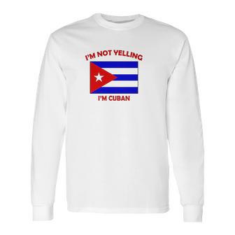 Im Not Yelling I Am Cuban Cuba Cubans Adjustable Trucker Hat Cap Long Sleeve T-Shirt | Favorety UK