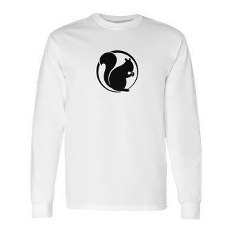 Official Optimistic Squirrel Slim Tee Black Logo Icon Long Sleeve T-Shirt | Favorety DE