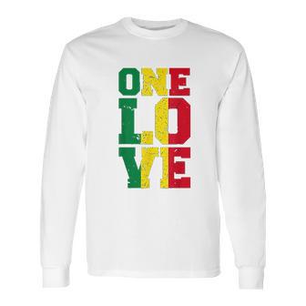 One Love Rasta Reggae Gift Long Sleeve T-Shirt | Favorety CA