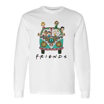 Peanuts Friends With Hippie Bus Shirt Long Sleeve T-Shirt | Favorety