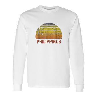 Philippines Retro Vintage 70S Throwback Surf Long Sleeve T-Shirt | Favorety AU