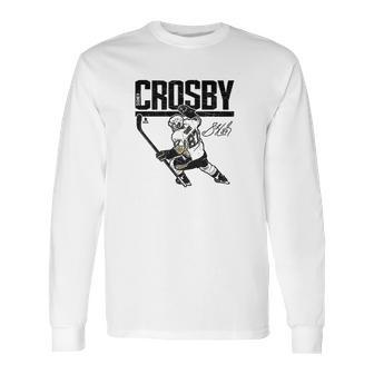 Pittsburgh Hockey Mens Apparel Sidney Crosby Hyper Long Sleeve T-Shirt | Favorety AU