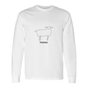 Ponypoor Tees Baaa Sheep With Logo On Back Long Sleeve T-Shirt | Favorety AU