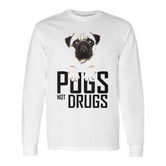 Pugs Not Drugs Awareness Long Sleeve T-Shirt | Favorety UK