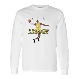 Purple Los Angeles Lebron Air Pic Long Sleeve T-Shirt | Favorety UK