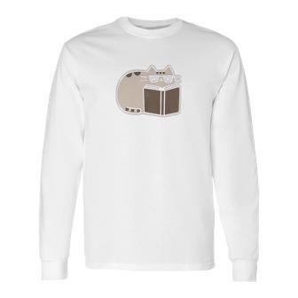 Pusheen The Cat Reading Juniors Long Sleeve T-Shirt | Favorety DE