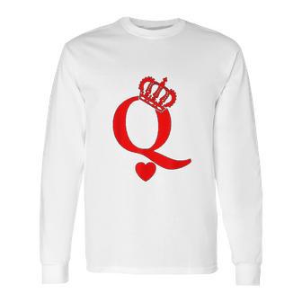 Queen Of Hearts King Of Hearts Playing Cards Deck Of Cards Long Sleeve T-Shirt | Favorety