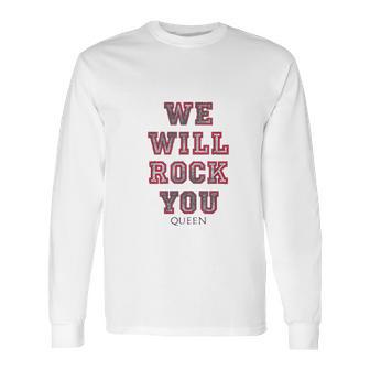 Queen Official We Will Rock You Pink Long Sleeve T-Shirt | Favorety AU