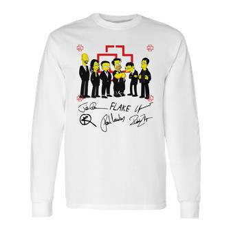 Rammstein Simpsons Flake Signatures Shirt Mf Long Sleeve T-Shirt | Favorety AU