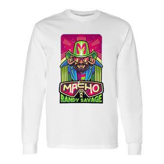 Randy Macho Man Savage Cartoon Wrestling Long Sleeve T-Shirt | Favorety AU