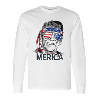 Reagan Ronald Merica 4Th Of July Long Sleeve T-Shirt | Favorety