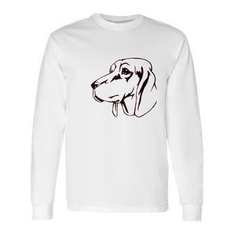 Redbone Coonhound Head Long Sleeve T-Shirt | Favorety UK