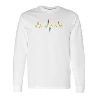 Reggae Music Heartbeat Rastafari Rasta Long Sleeve T-Shirt | Favorety AU