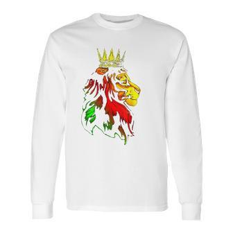 Reggae Rasta Lion Rastafarian Long Sleeve T-Shirt | Favorety CA