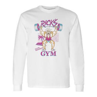 Rick Morty Ricks Gym Neon Beach Long Sleeve T-Shirt | Favorety