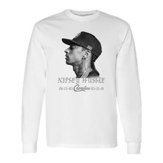 Rip Nipsey Hussle 87676 Long Sleeve T-Shirt | Favorety CA