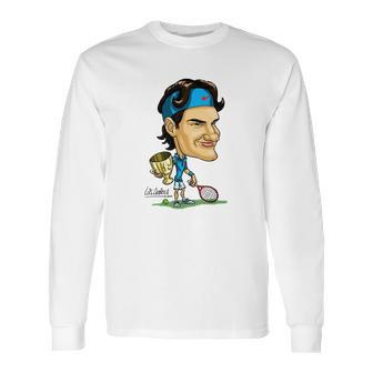 Roger Federer Cartoon Long Sleeve T-Shirt | Favorety AU