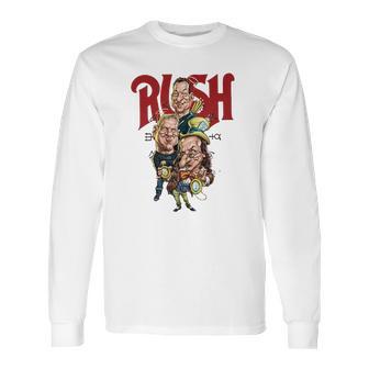 Rush Band Caricature Clockwork Angels Version Long Sleeve T-Shirt | Favorety CA