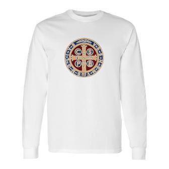 The Saint Benedict Medal Catholic Long Sleeve T-Shirt | Favorety UK